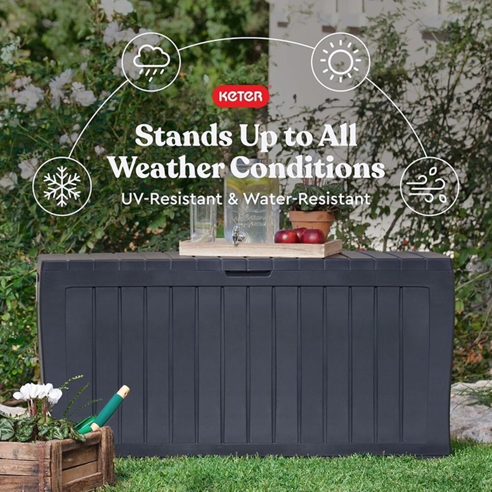 NEW Resin Deck Box-Organization and Storage for Patio Furniture Outdoor Cushions - Picture 6 of 9